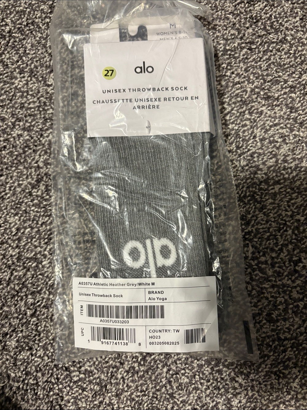 ALO Yoga Unisex Throwback Socks